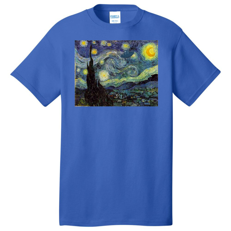 Van Gogh Starry Night Ufo Invasion Artistic Basic T-shirt by vucongha | Artistshot