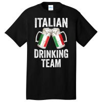 Italian Drinking Team Salute Italy Flag Funny Oktoberfest T Basic T-shirt | Artistshot