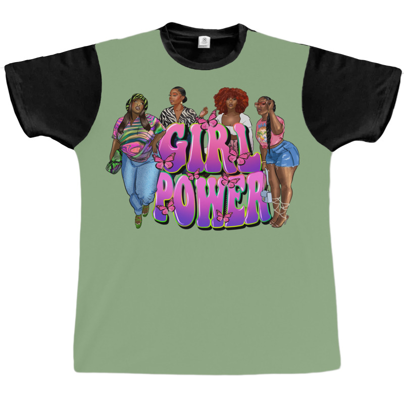 Girl Power Black Woman Graphic T-shirt | Artistshot