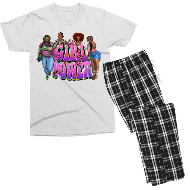 Girl Power Black Woman Men's T-shirt Pajama Set | Artistshot