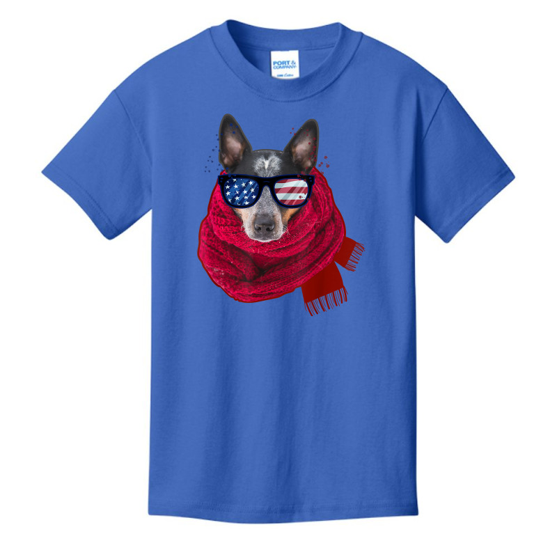 Australian Cattle Dog Usa Flag Merica I Cute Cattle Dog T Shirt Basic Youth T-shirt by cm-arts | Artistshot