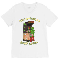 Cute Frog Playing Vintage Arcade V-neck Tee | Artistshot