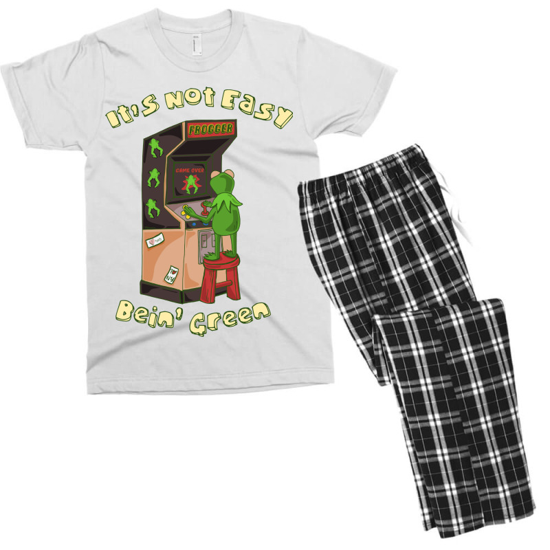 Cute Frog Playing Vintage Arcade Men's T-shirt Pajama Set | Artistshot