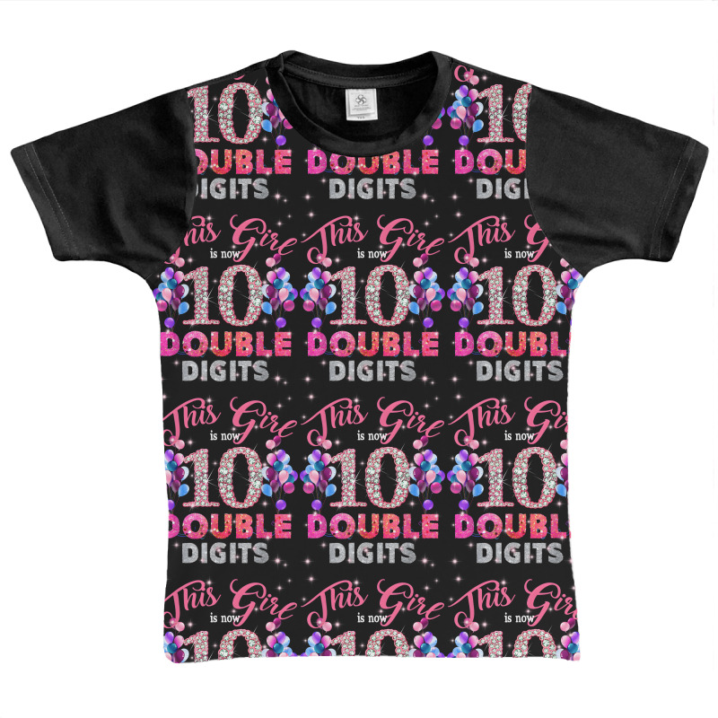 10th Birthday This Girl Is Now 10 Double Digits Graphic Youth T-shirt by Miracleprint | Artistshot