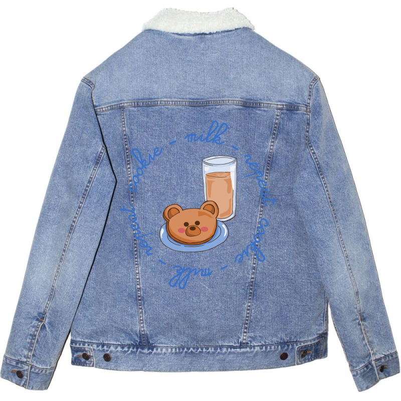 Cookie Milk Repeat Unisex Sherpa-lined Denim Jacket | Artistshot