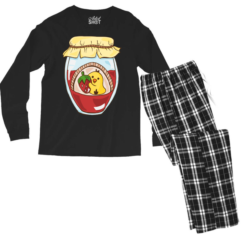 Cute Strawberry Jam Men's Long Sleeve Pajama Set | Artistshot