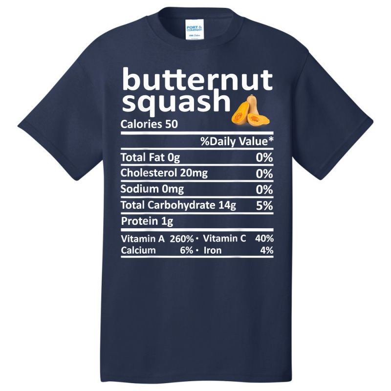 Butternut Squash Nutrition Food Thanksgiving Funny Christmas T Shirt Basic T-shirt by cm-arts | Artistshot