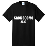 Sack Scomo Scomo Needs To Go -scottyfrommarketing White Text Basic T-shirt | Artistshot