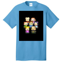 Graphic Kindergarten Game Characters Art Png Basic T-shirt | Artistshot