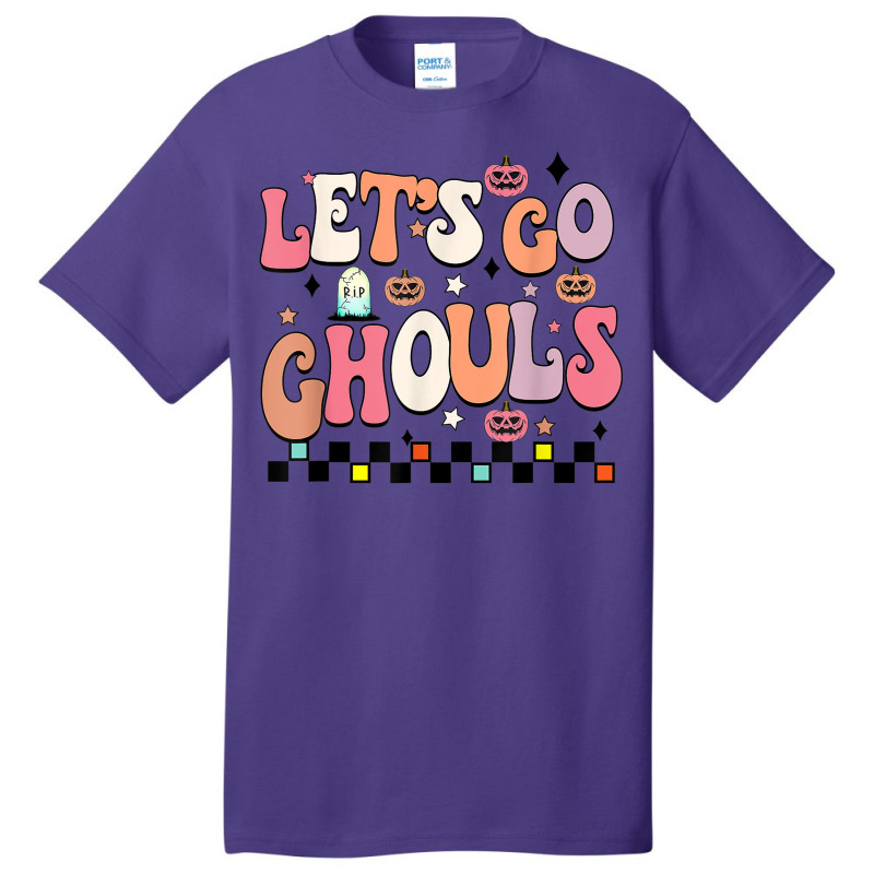 Let's Go Ghoul Retro Halloween Ghost Spooky Season Women Basic T-shirt | Artistshot