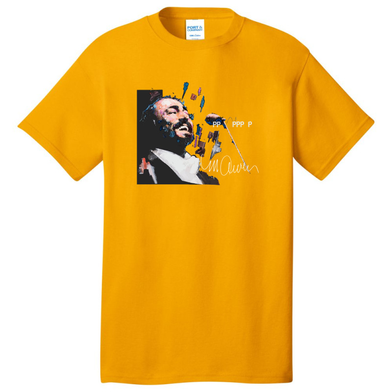 Original Portrait Of Luciano Pavarotti Basic T-shirt | Artistshot