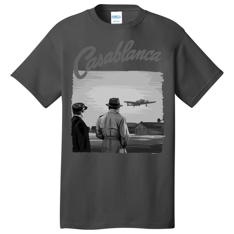 Casablanca Casablanca Illustration With Title Basic T-shirt by cm-arts | Artistshot