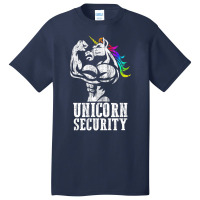 Unicorn Security Rainbow Muscle Manly Christmas Basic T-shirt | Artistshot