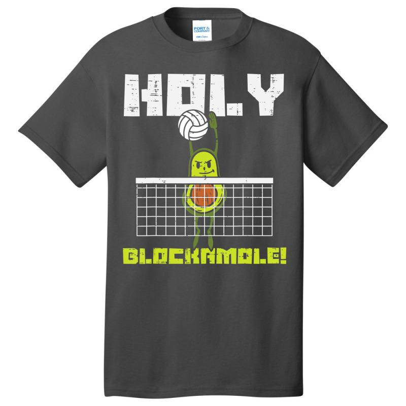 Holy Blockamole Avocado Volleyball Player Blocker Men Women Basic T-shirt by cm-arts | Artistshot