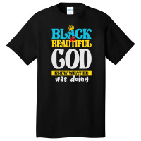 Black Is Beautiful Black History Month Gift Blue Basic T-shirt | Artistshot