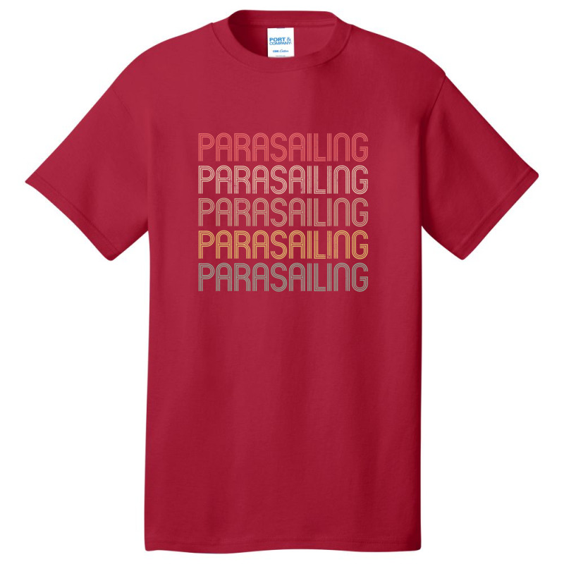 Retro Style Parasailing Design Basic T-shirt by cm-arts | Artistshot