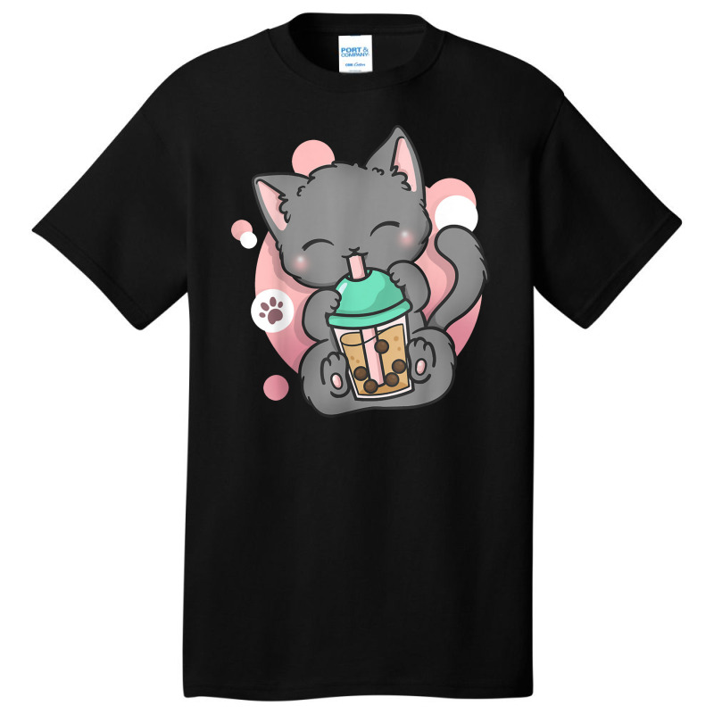 Cat Boba Tea Bubble Tea Anime Kawai Neko Basic T-shirt | Artistshot