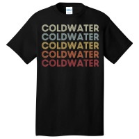 Coldwater Michigan Coldwater Mi Retro Vintage Text Basic T-shirt | Artistshot