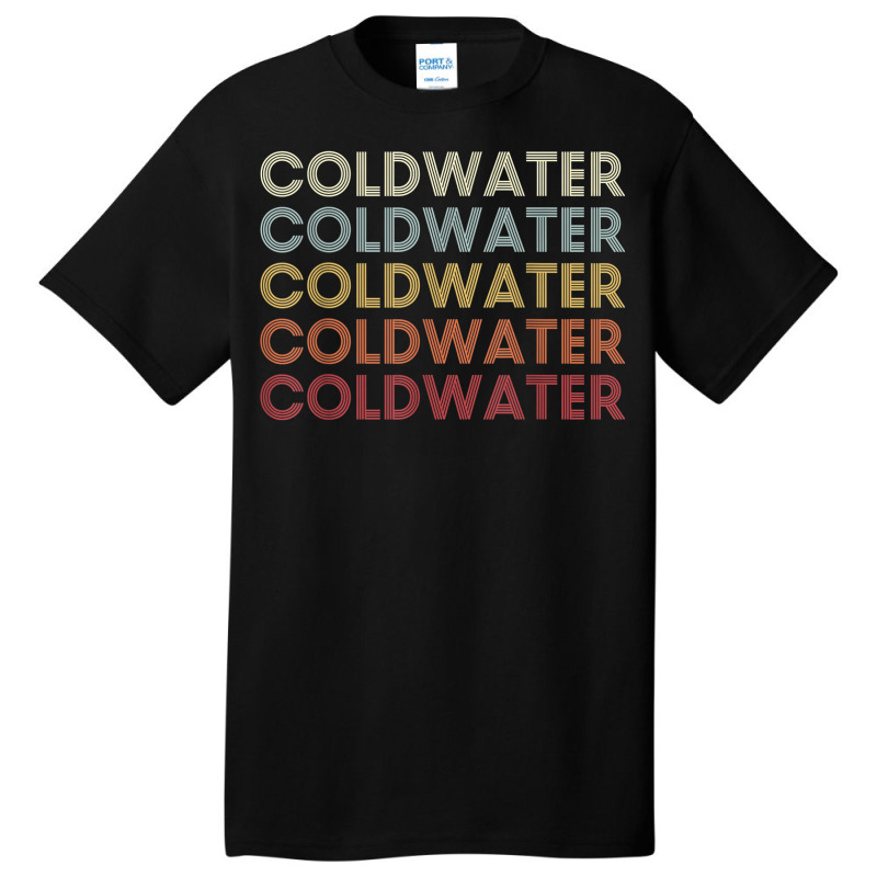 Coldwater Michigan Coldwater Mi Retro Vintage Text Basic T-shirt | Artistshot