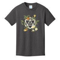 White Polyhedral D20 Dice Plants Flowers And Succulents Basic Youth T-shirt | Artistshot