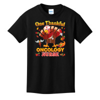 One Thankful Oncology Nurse Dabbing Turkey Thanksgiving Basic Youth T-shirt | Artistshot