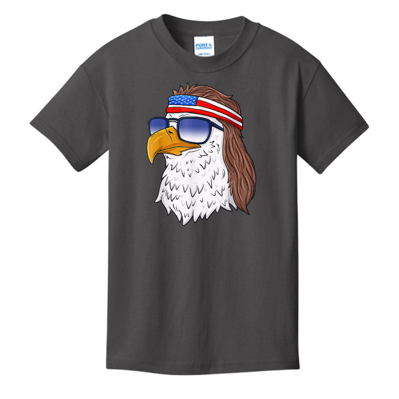 American Bald Eagle Mullet 4th Of July Usa Patriotic Basic Youth T-shirt by cm-arts | Artistshot