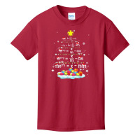 Xmas Cute Christmas Tree Fractions Math Teacher Christmas Basic Youth T-shirt | Artistshot