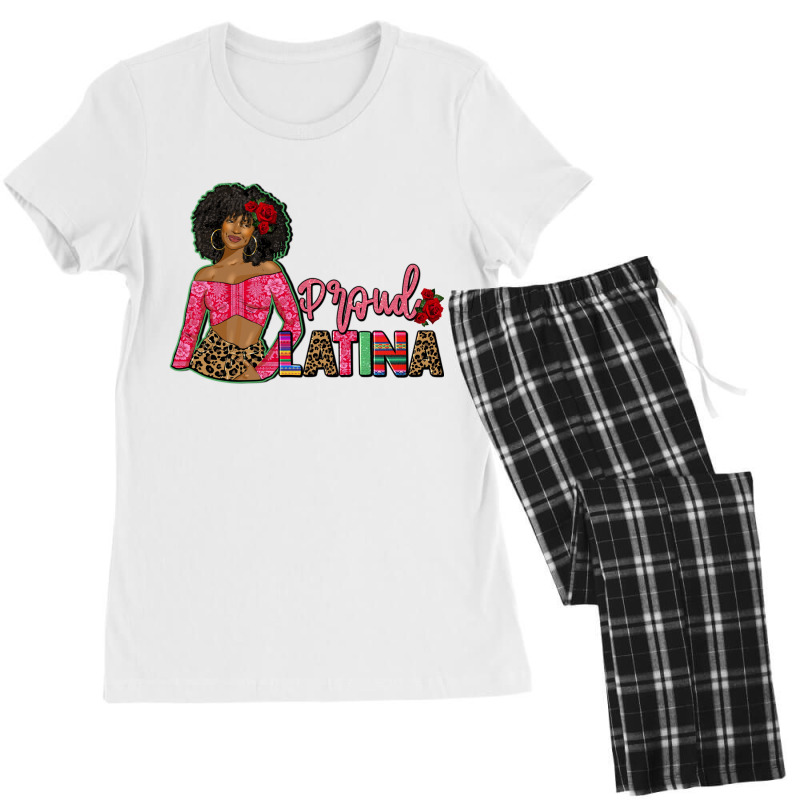 Proud Latina Afro Woman Women's Pajamas Set by afrowomandigitalshop@gmail.com | Artistshot