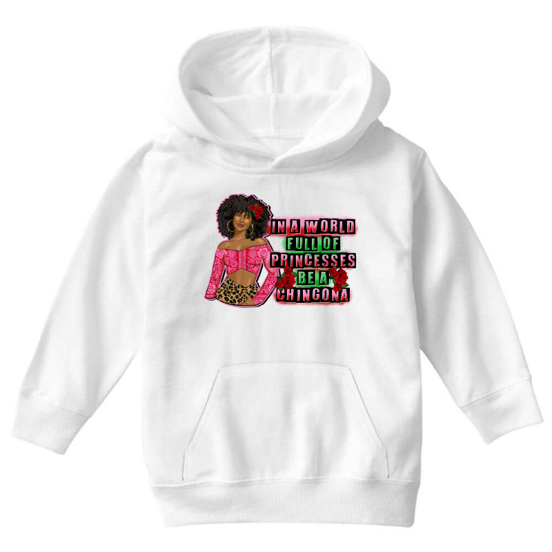 Chingona Afro Latina Youth Hoodie by afrowomandigitalshop@gmail.com | Artistshot