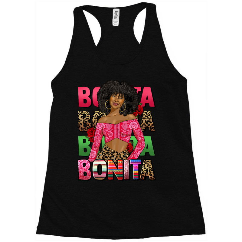 Bonita Afro Latina Woman Racerback Tank by afrowomandigitalshop@gmail.com | Artistshot