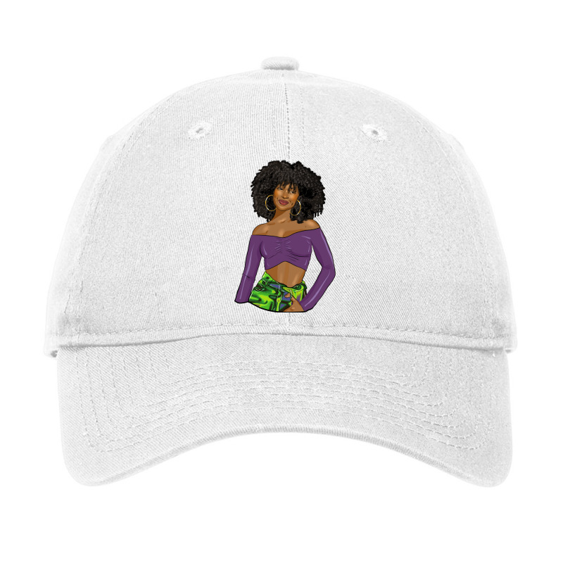 Afro Latina Woman Adjustable Cap by afrowomandigitalshop@gmail.com | Artistshot