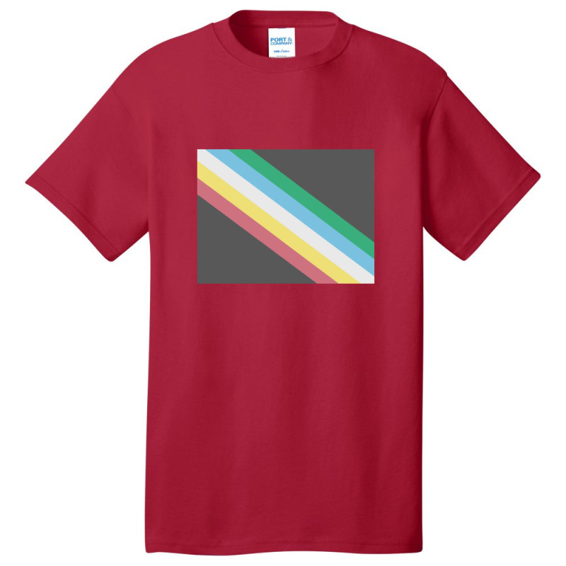 Disability Pride Flag Basic T-shirt by EllaineRamshur | Artistshot