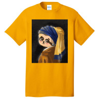 Sloth With A Pearl Earing For Friend Basic T-shirt | Artistshot