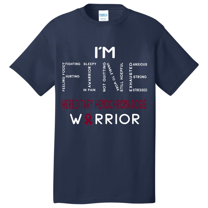 Im Hereditary Hemochromatosis Warrior  Im Fine Fitted Basic T-shirt by JACOBMCCOLLUM | Artistshot