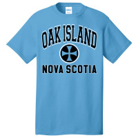 Oak Island Varsity Style Cross Black Print Pullover Hoodie Basic T-shirt | Artistshot