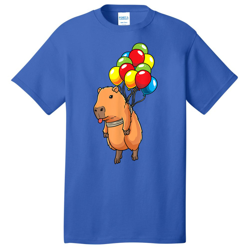 Capybara Giant Cavy Rodent With Balloons Capybara T Shirt Basic T-shirt | Artistshot