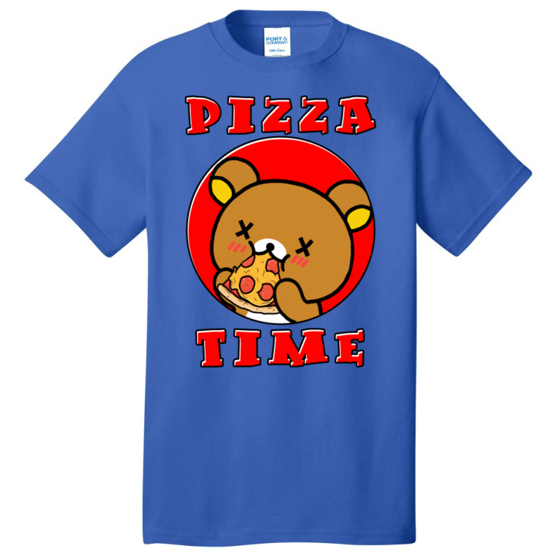 C:\users\dell\desktop\l2\chung 7\rilakkuma Relaxed Bear Pizza Time.png Basic T-shirt | Artistshot