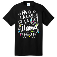 Pajamas Xmas Fa La La Llama Kids Women Christmas Pajama Basic T-shirt | Artistshot