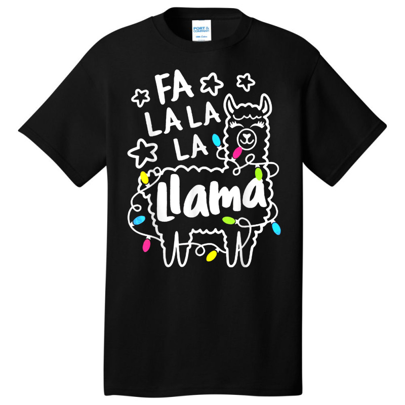 Pajamas Xmas Fa La La Llama Kids Women Christmas Pajama Basic T-shirt | Artistshot