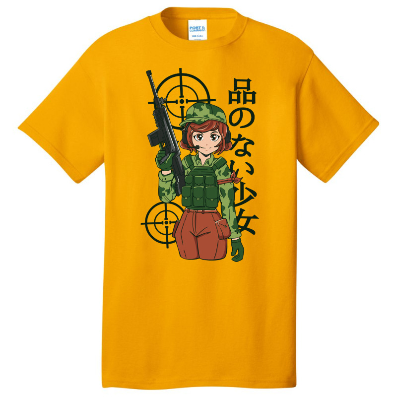 Anime Soldier Girl Basic T-shirt | Artistshot