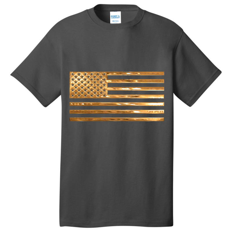 Copper Us Flag Basic T-shirt | Artistshot