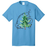 Christmas Tree Merry And Bright Womens Christmas Tee Women Basic T-shirt | Artistshot