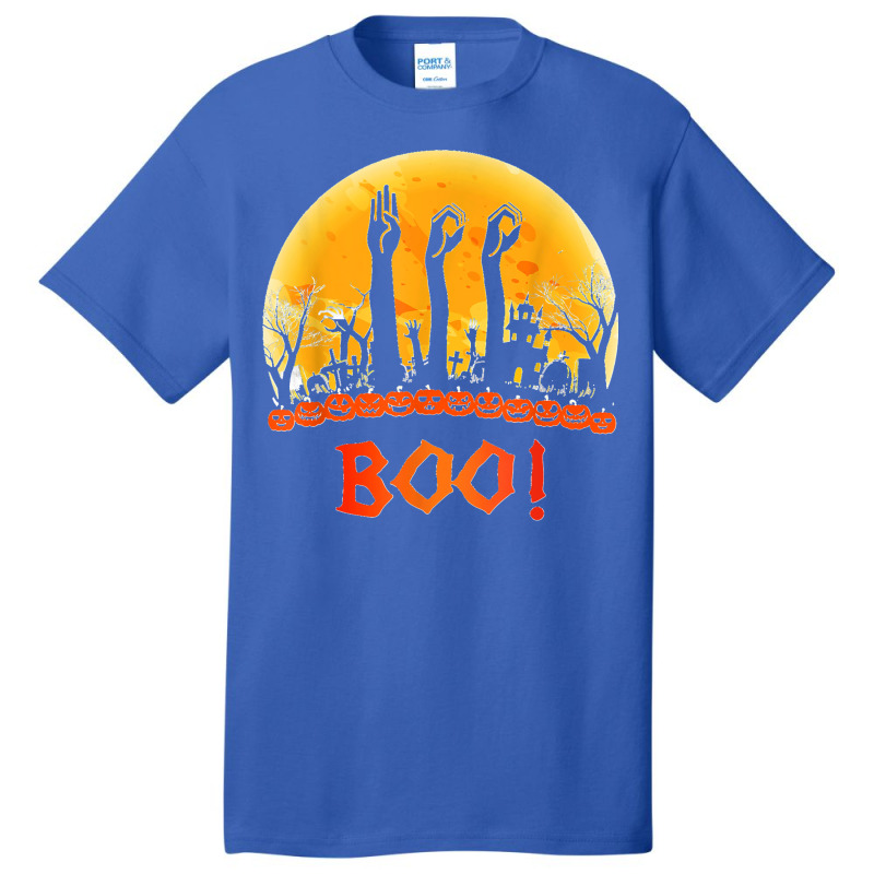 Mb Boo American Sign Language Asl Deaf Halloween Costume Basic T-shirt by cm-arts | Artistshot