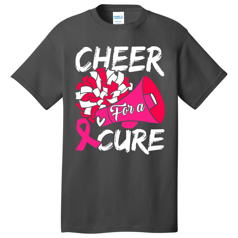 Cheer For Cure Pink Ribbon Awareness Women Basic T-shirt | Artistshot