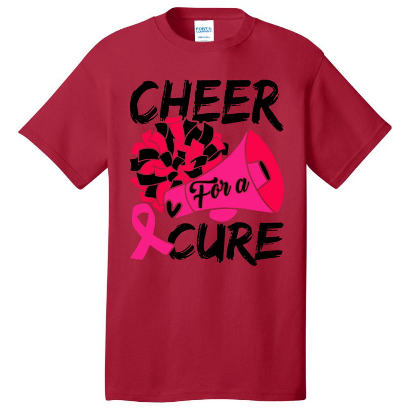 Cheer For Cure Pink Ribbon Awareness Women Basic T-shirt | Artistshot