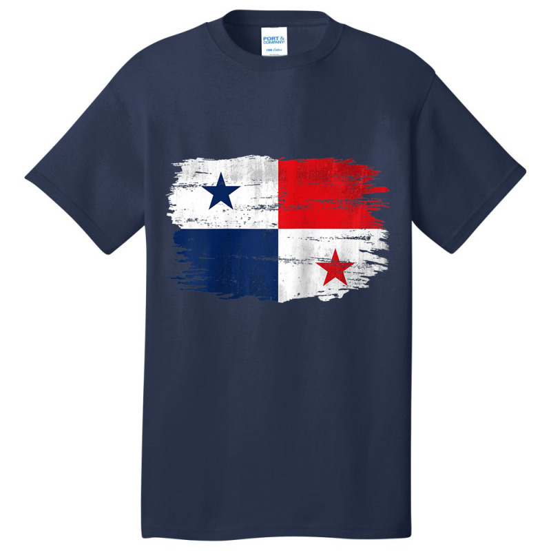 Vintage Panama Flag For Panamanian Gift Raglan Baseball Tee Basic T-shirt by cm-arts | Artistshot