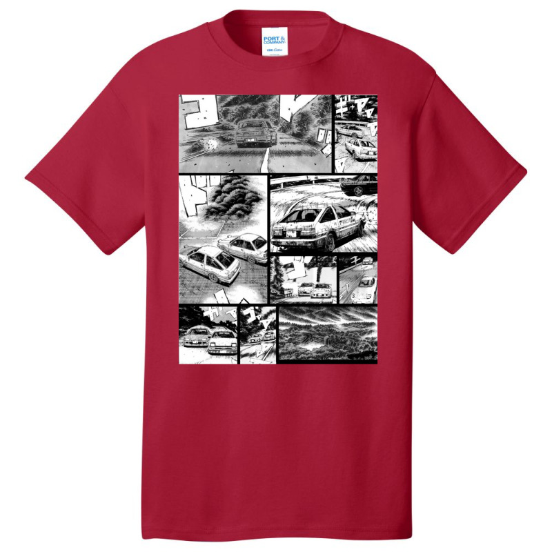 Initial D  Racing - Manga Wall Design (version 2) Basic T-shirt | Artistshot