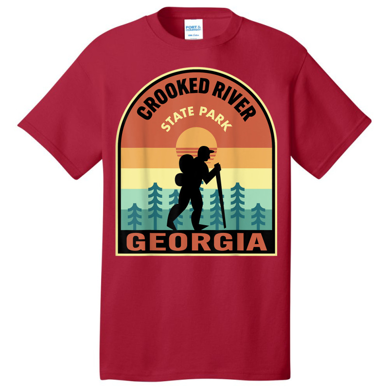 Crooked River State Park Georgia Retro Hiking Basic T-shirt by Clinical | Artistshot