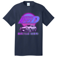 Initial D Ae86 Retro Synthwave Basic T-shirt | Artistshot