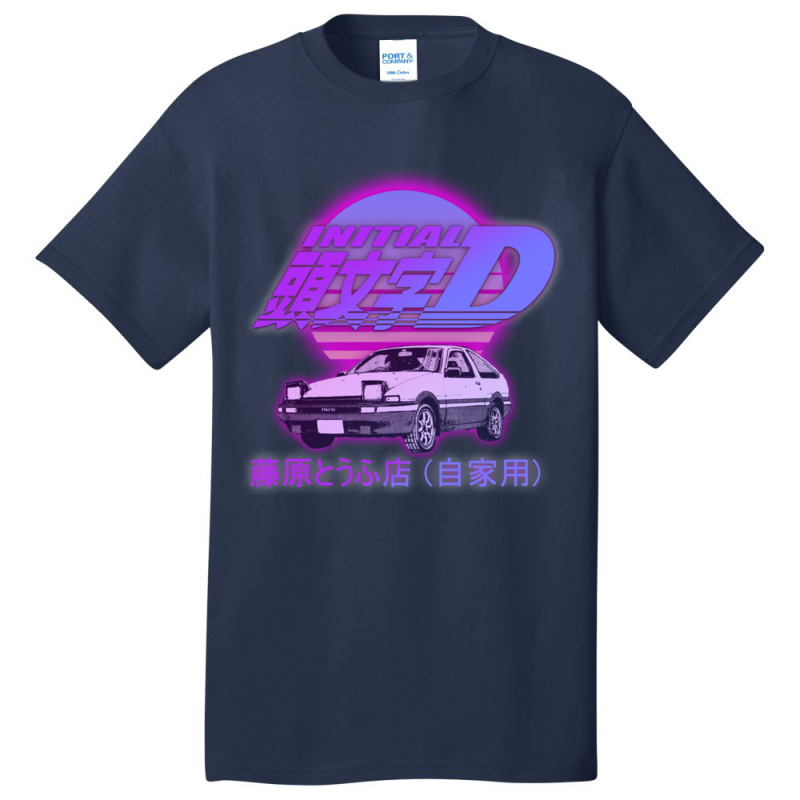 Initial D Ae86 Retro Synthwave Basic T-shirt | Artistshot